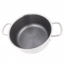 Puodas su dangčiu OSFÉ Tri-Ply, 24 cm, 5 l