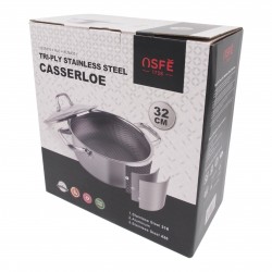 Puodas su dangčiu OSFÉ Tri-Ply, 32 cm, 12 l