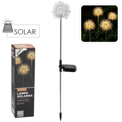 Saulės lempa „Kiaulpienė“ – LED, šiltai balta šviesa, 68 cm