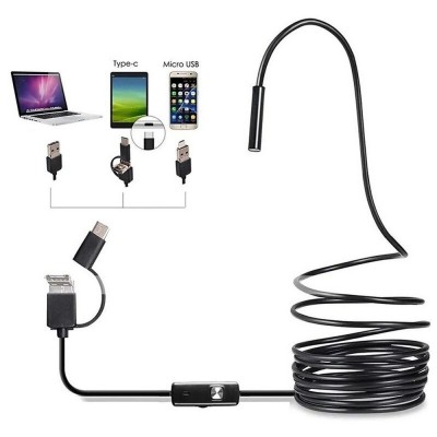 USB endoskopinė kamera 5 m su LED apšvietimu (Type-C / Micro USB)