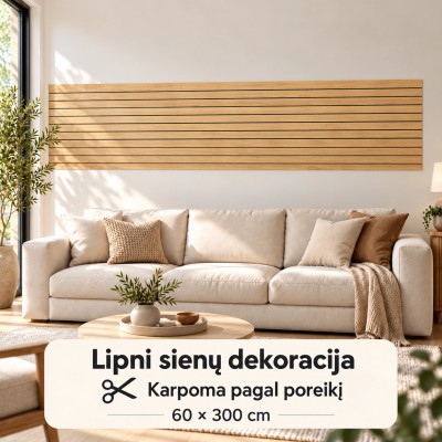 Lipni dekoratyvinė sienų danga medžio imitacija 60 × 300 cm TR2294