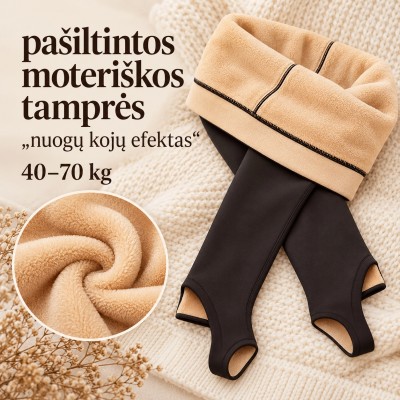 Pašiltintos moteriškos tamprės „Nuogų kojų efektas“ 40–70 kg
