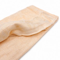 34 × 74 cm rožinės spalvos bambuko pluošto ir medvilnės rankšluostis su bambukų raštu
