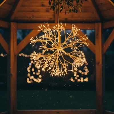 Kalėdinė LED amalų dekoracija, 40 cm, auksinės spalvos