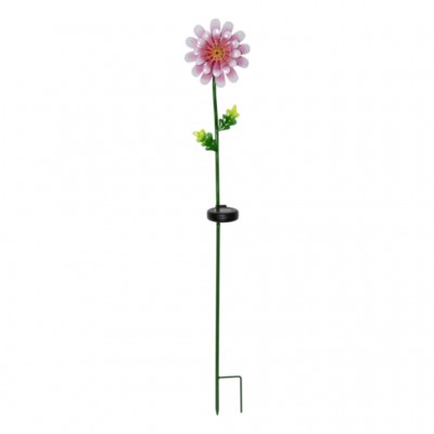 Saulės energija įkraunamas LED sodo šviestuvas „Rožinė ramunė“, 81 cm