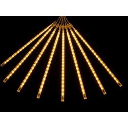 LED girlianda „Meteorai“, 8 × 50 cm, 288 LED, šiltai balta