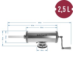 Rankinis horizontalus kimštuvas 2,5kg Rankinis horizontalus kimštuvas 2,5kg