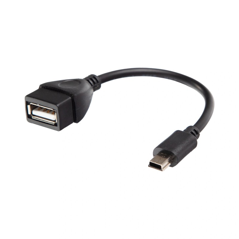 OTG adapteris „miniUSB–USB-A“, 15 cm