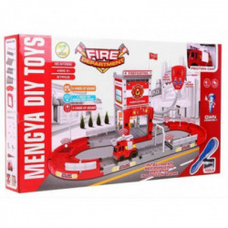 Žaislinė gaisrinės stotis su gaisrininko racija