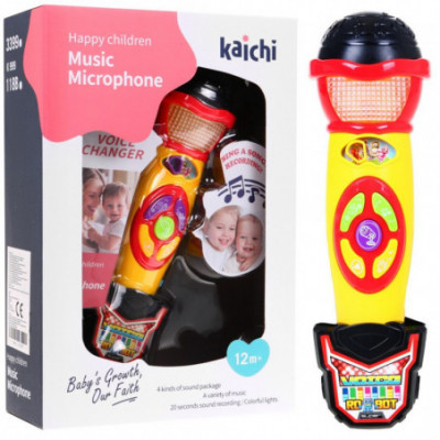 Vaikiškas karaoke mikrofonas – 4 balso keitimo efektai