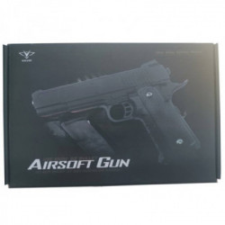 Metalinis Airsoft pistoletas - šaudo 6mm plastikinėmis kulkomis