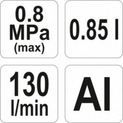 Praplovimo pistoletas 0.85 l