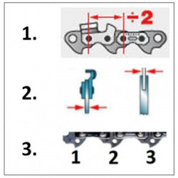 Grandinė pjūklui 14 35 cm 3/8 50 1,3 mm