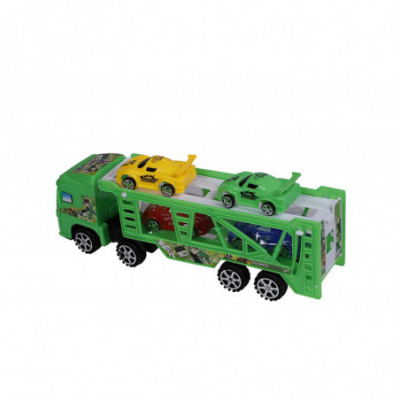 Žaislinis sunkvežimis su papildomomis mašinomis