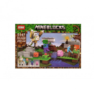 Mineblocks Statybos komanda - Lego Minecraft analogas 220 detalių