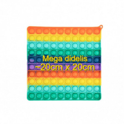 Mega didelis Push Pop it Bubble populiarusis silikoninis žaislas Kvadratas
