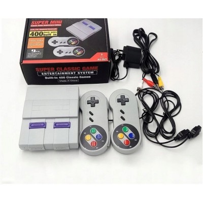 Retro game console with two...