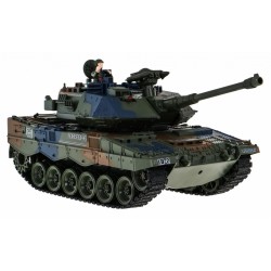 Nuotoliniu būdu valdomas tankas “Leopard” su dūmų efektu, žalias